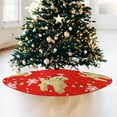 thumbnail image 5 of Christmas Tree Skirt Red Tree Skirts Poodle Xmas Tree Skirt Tree Mat 48 Inch Dog Winter Christmas Decorations for Home, 5 of 6