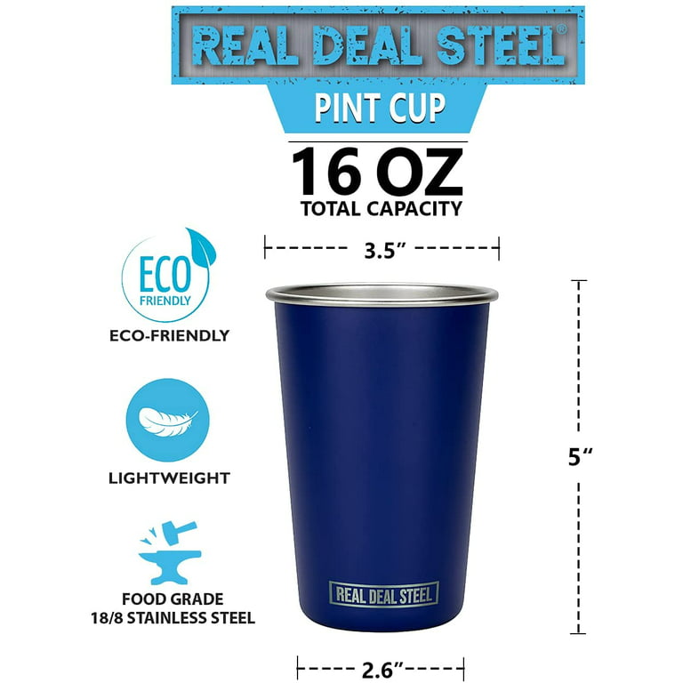 16 oz Stainless Steel Cup  16 oz Stainless Steel Pint Cup
