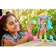 thumbnail image 2 of Mattel Cave Club Rockelle Doll (8-10-inch, Teal Hair) Poseable Prehistoric Fashion Doll with Dinosaur Pet and Accessories, Gift for 4 Year Olds and Up ES4, 2 of 3