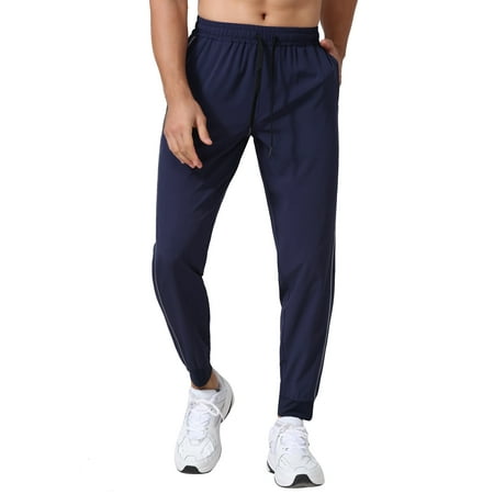 Amdohai Pantalon de jogging pour homme Pantalon de survêtement avec poches Sangles  réfléchissantes Running Workout Athletic Joggers 