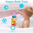 thumbnail image 4 of Juguetes de bañera para niños pequeños, juguetes de bañera de pato con rueda hidráulica/ojos giratorios, ventosas fuertes para baño, cuchara de agua divertida, 4 of 5