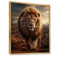 thumbnail image 2 of Designart "Creature Mane In Grasslands" Animals Floater Framed Wall Art Living Room, 2 of 7