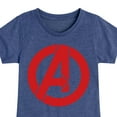 thumbnail image 3 of Marvel The Avengers - A Logo - Toddler And Youth Girls Fitted Short Sleeve Graphic T-Shirt, 3 of 5