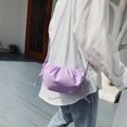 thumbnail image 4 of Bolsa Bolso de hombro de nube para mujer, bolso de mano de día de PU, bolso cruzado sólido (púrpura) JShteea Para Estrenar, 4 of 7