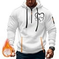thumbnail image 3 of Hoodies For Men Pullover Hoodies 4X Oversized White Jean Hoodie Hoodies Short Sleeve Lightweight Fleece Lined Hoodies My Items, 3 of 4