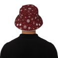 thumbnail image 5 of Sikiie Romantic white snowflakes Reflective Double-Sided Bucket Hat, Sun Hat, for Gardening, Beaching, Camping, Hiking, Fishing, 5 of 6
