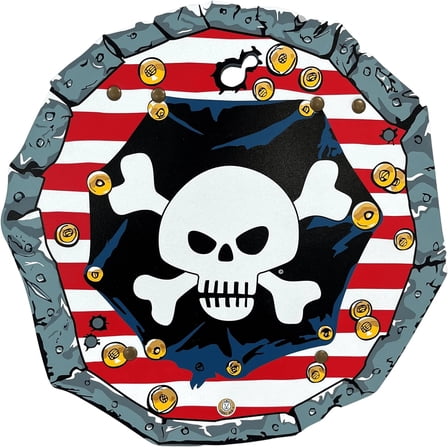 Liontouch - Pirate Shield - Captain Red Stripe - Age 3-8 Years | Accessory For Dress Up