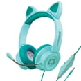thumbnail image 1 of Audifonos alambricos KOMBAT Kitty Gamer Turquesa Hypergear, 1 of 8