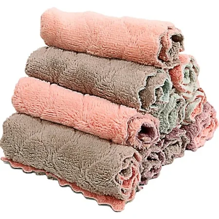 Zyler - 10 Pack Kitchen Cloth Microfiber Dish Towels Washcloths