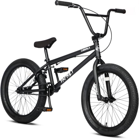 cubsala 20 Inch Kids Bike Freestyle BMX Bicycles for 6 7 8 9 10 11 12 13 14 Years Old Boys and Beginner Riders with pegs,Black