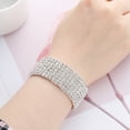 thumbnail image 3 of 1-10 Rows Fashion Jewelry Woman Stretch Bracelet  Elastic Bangle Crystal Rhinestone Wristband 8 ROW, 3 of 8