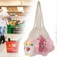 thumbnail image 2 of Hollow Shopping Mesh Bag Fruit Storage Knitted Handbag Reusable Grocery Net, 2 of 5