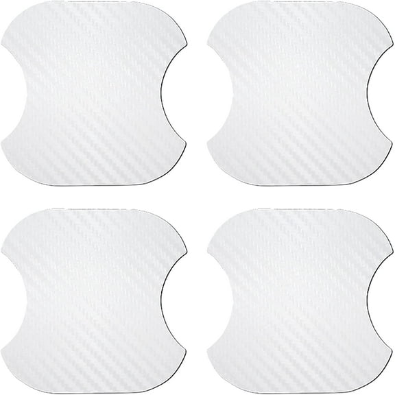 4pcs Car Door Handle Protector Bowl Sticker, Universal Car Carbon Fiber Door Bowl Sticker, Car Door Handle Scratch Protector for Most Cars