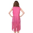 thumbnail image 4 of Alaiyaky Hippie Costume Set for Women, 70s Fancy Dress Ladies, Pink Fringe Vest with Sunglasses Headband, Hippie Disco Costume Accessories for Halloween Carnival Party, 4 of 7