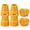 Yellow, variant on SupreGear 4-Pack Cane Tip Replacement Caps, 1 inch Heavy-Duty Non-Slip Rubber, Black