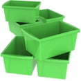 thumbnail image 1 of Storex 5.5 Gallon (21L) Classroom Storage Bin, Green, 6-Pack, 1 of 9