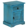 thumbnail image 3 of vidaXL Bedside Table Solid Mango Wood 40x30x50 cm Blue, 3 of 5