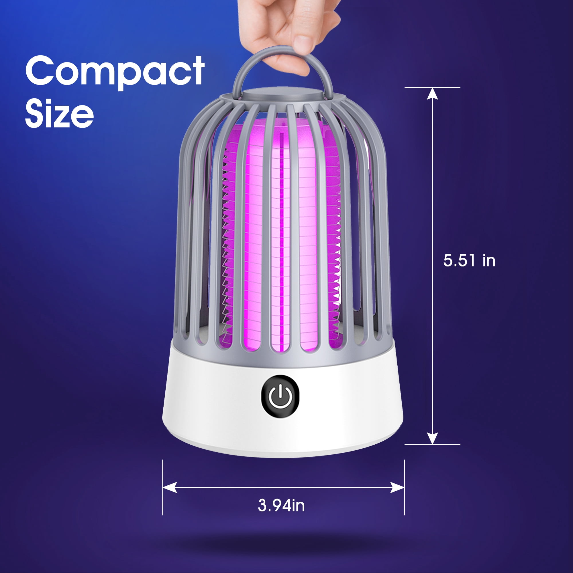 Bug Zapper Outdoor, Bincy Mosquito Zapper for Outdoor and Indoor, Cordless Electric Mosquito Repellent Insect Killer for Home,Kitchen, Patio