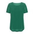 thumbnail image 6 of Kbndieu Womens Short Sleeve T-Shirt Sparkling Solid Color Tops Round Neck Basic Tees Going Out Tops for Women Trendy Loose Casual, 6 of 9