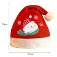 thumbnail image 3 of DGLQMYX (Liquidación) Gorro de Papá Noel suave, gorro de Navidad, gorro de Papá Noel para fiesta de Navidad, gorro con estampado de animales de dibujos animados de Navidad, terciopelo suave y grueso, 3 of 4