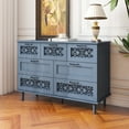 thumbnail image 2 of American Sideboard Buffet Cabinet,Storage Cabinet with 7 Drawers,Console Table for Bedroom,Living Room,Study,Blue, 2 of 7