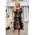 thumbnail image 3 of Women Summer Casual Short Sleeve Dresses Empire Waist Dress with Pockets, 3 of 10