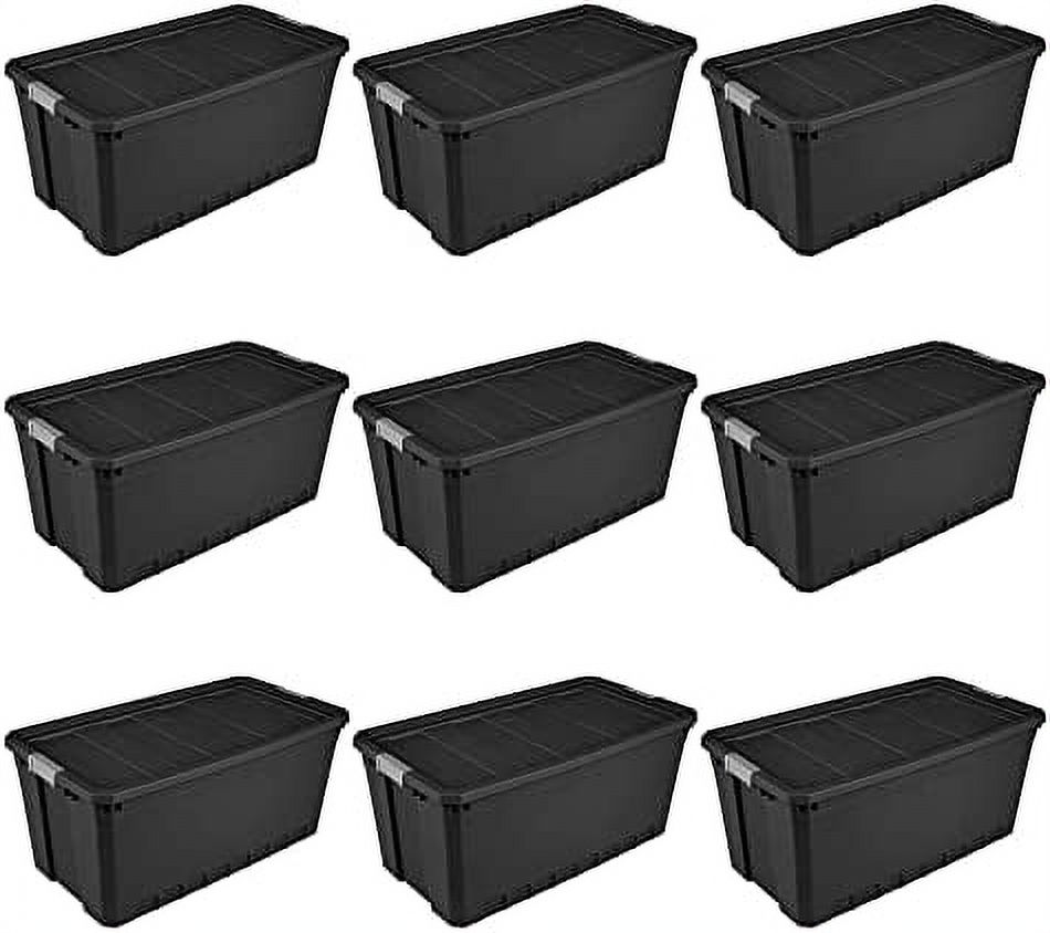 Storage System With 50 Gallon Heavy Duty Stackable Storage Box