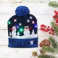 thumbnail image 6 of JUNTEX LED Christmas Hat Light Up Knitted Colorful Lights Snowman Ugly Hat Unisex Winter Sweater Beanie Cap New Year Holiday Party Decorations, 6 of 9