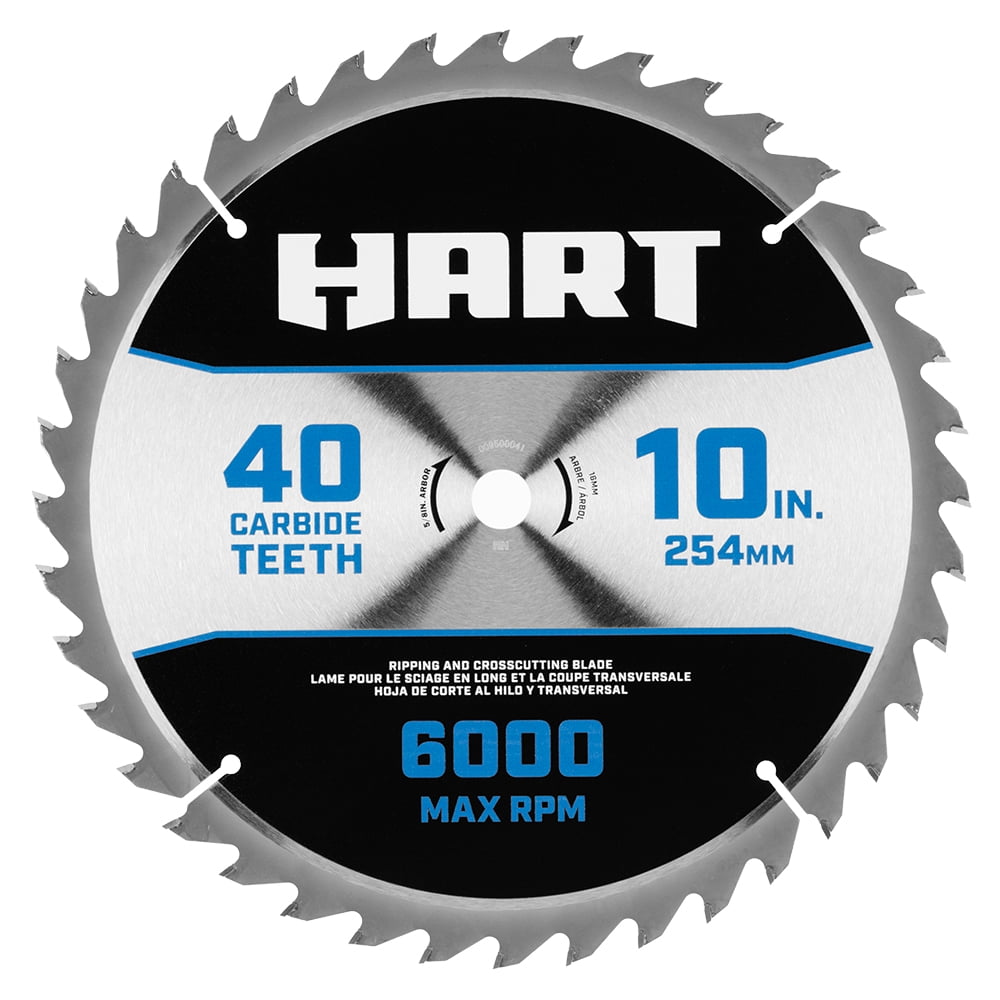 HART 10Inch 40Teeth Saw Blade, Carbide teeth