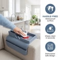 thumbnail image 6 of HBK Silicone Couch Cup Holder Tray, Anti-Slip Sofa Armrest Organizer with 5 Pockets for Remote Control and Snacks, Fits Wide Arms, Blue, 6 of 10