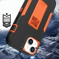 thumbnail image 7 of TECH CIRCLE For Apple iPhone 14 6.1 inch 2022 Case,Hybrid Hard PC and Soft TPU Four Corner Guard Built In Slide Kickstand Magnetic Shockproof Rugged Bumper Slim Cover.For iPhone 14,Orange, 7 of 7