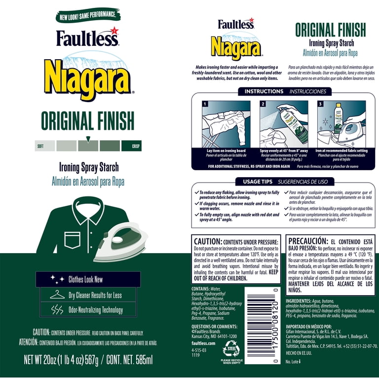 Niagara Original Finish Ironing Spray Starch, 3-Pack photo 4