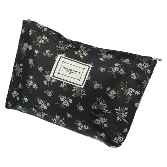 Vocoste Canvas Makeup Bag Large Capacity Makeup Pouch Cosmetic Pouch Women Cosmetic Bags Black