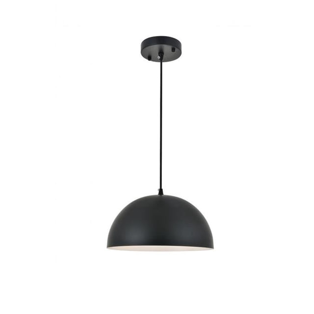 Living District LD4022D12BK Forte 1 Light Black Ceiling Pendant