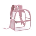 thumbnail image 3 of lionlar Clear Mini Backpack Waterproof Transparent Backpack Pink Front Pocket, 3 of 9