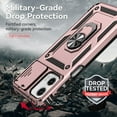 thumbnail image 5 of Allytech Rotatable Kickstand Case for Motorola Moto G (2024) - Military Grade Drop Protection - Slide Camera Cover - Heat Dissipation - Anti-Scratch Stand Case Support Magnetic Car Mount, Rosegold, 5 of 8