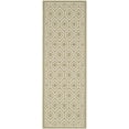 thumbnail image 3 of Safavieh Courtyard Amelia Geometric Indoor/Outdoor Runner Rug, Green/Beige, 2'3" x 6'7", 3 of 9