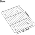 thumbnail image 2 of Small Cooling Rack Set of 2, Yayun Stainless Steel Small Grill Wire Rack for Oven Roasting Baking Cooking, 8.6" x 6.2" x 0.6" Fit Toaster Oven Tray for Cake/Meat/Bread, Healthy & Dishwasher Safe, 2 of 8