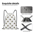 thumbnail image 4 of Saiise Bee Pattern Sports Drawstring Backpack - String Swim Gym Bag with Wet Proof Pocket for Women&Men-Small, 4 of 6