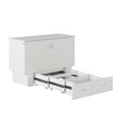 thumbnail image 4 of AFI Dahlia Full Solid Wood Murphy Bed Chest with Drawer and Charger, White, 4 of 8
