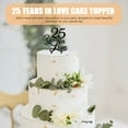 thumbnail image 3 of Raindrops 25 Years Classy Birthday Cake Topper Anniversary Cake Topper for Wedding Engagement Party, 3 of 8