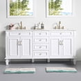 thumbnail image 3 of ANGELES HOME 72" Bathroom Vanity with Double Sinks, Solid Wood Bathroom Makeup Cabinet W/ 4 Doors and 4 Drawers, Bathroom Vanity Storage Organizer with Carrara White Quartz Countertop, White, 3 of 15
