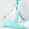 thumbnail image 6 of WREESH Womens Two Piece Swimsuit High Waisted Bikini Swimwear Bikini Strap Swimsuit European and American Striped Over Split Swimsuit Bikini Beach Bathing Suit Light Blue, 6 of 9