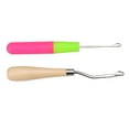thumbnail image 1 of MasteelfCA 2pcs Wooden Bent Latch Hook Tool and Plastic Latch Hook Crochet Needle, 1 of 7