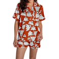 thumbnail image 3 of Ktoot Halloween Pajamas Women,Short Sleeve Pajama Sets for Women,Halloween Pjs Lounge Sets,Cute Print Button Down Tops And Shorts Loungewear Pj Short Set 2 Piece Silk Casual Nightwear, 3 of 8