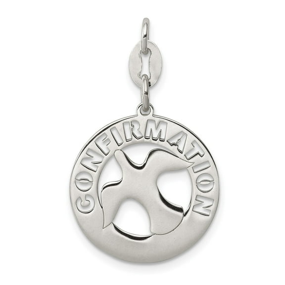 Sterling Silver Confirmation Necklace with Dove Pendant, Christian Catholic Religious Jewelry for Men Women Teens, Holy Spirit Symbol of Faith Sacrament Keepsake