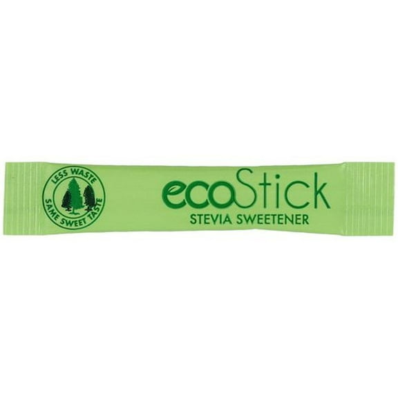Ecostick Sugar Substitute Stevia Green Sticks, 0.5 Gram -- 2000 per Case.