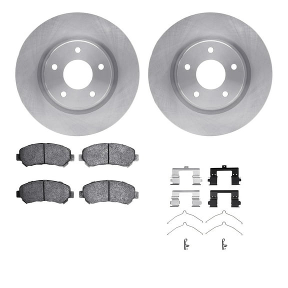 Dynamic Friction Company Front Brake Rotors with 5000 Advanced Brake Pads includes Hardware 6512-67392
