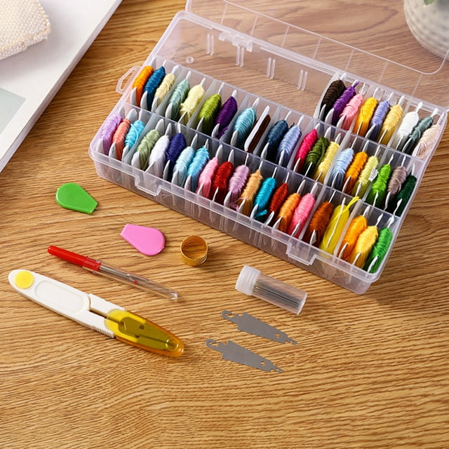 Yeacher R-ainbow Broderie F-loss Ensemble de 36 Couleurs Kit de Point de Croix Fait Main pour Fabriquer Corde