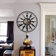 thumbnail image 2 of 12-Inch Vintage Decorative Wall Clock, Battery Powered Black, 2 of 7